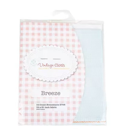 14 Count Aida - 19" x 21" - "Breeze" Vintage Cloth by Lori Holt
