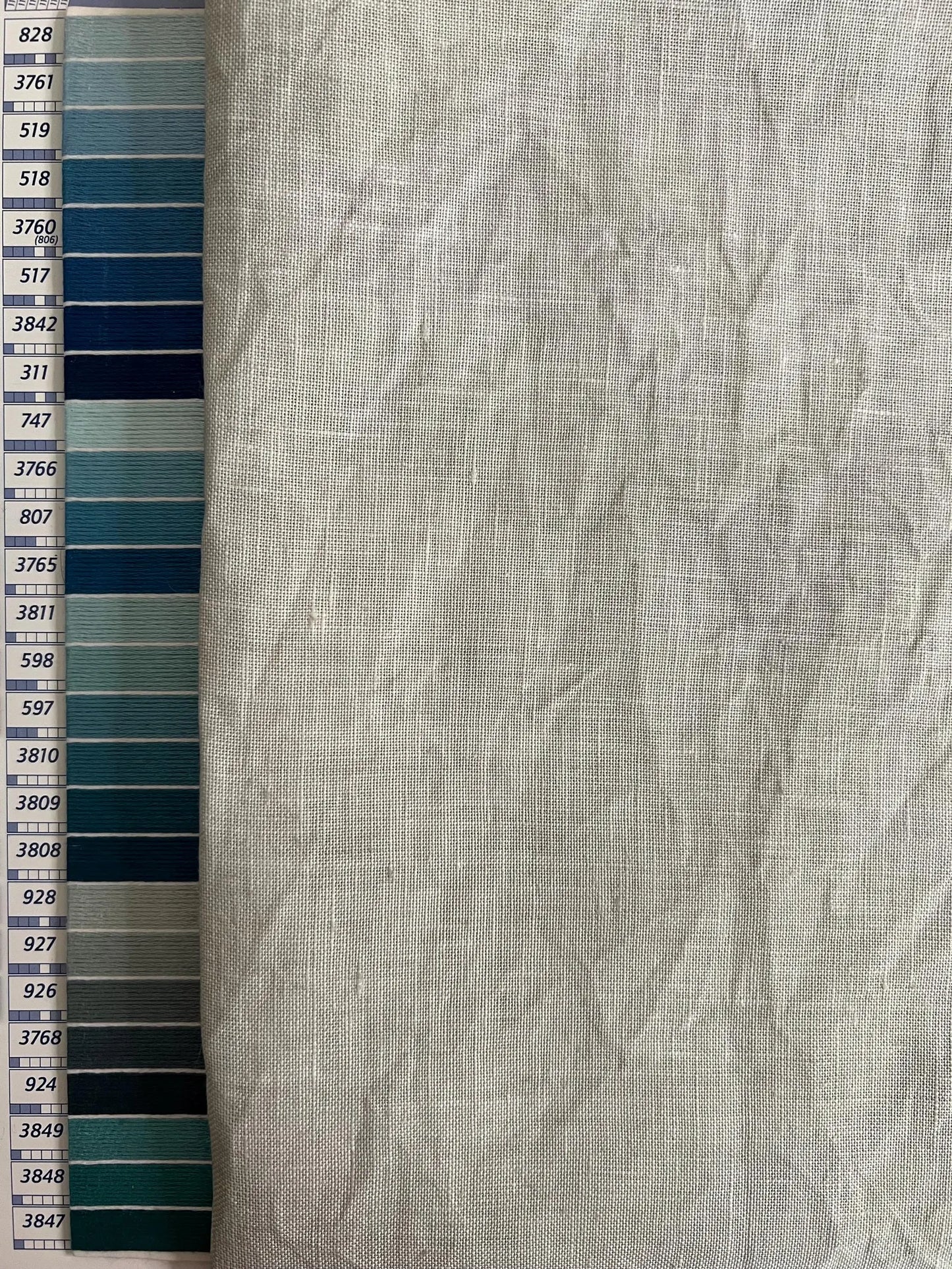 32 Count Linen - Stitcher's Quarter - "Colonial Blue" by Dames of the Needle