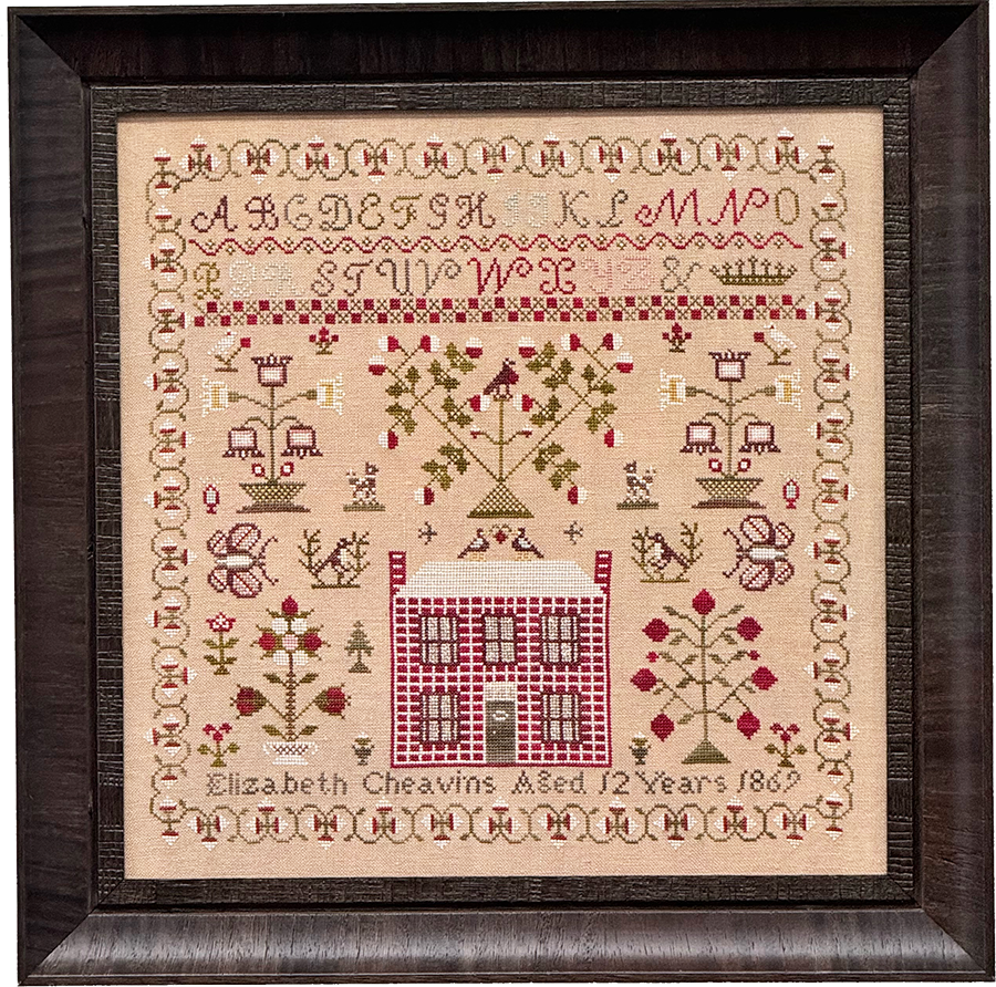 Elizabeth Cheavins 1869 Sampler and Pinwheel by Fox and Rabbit
