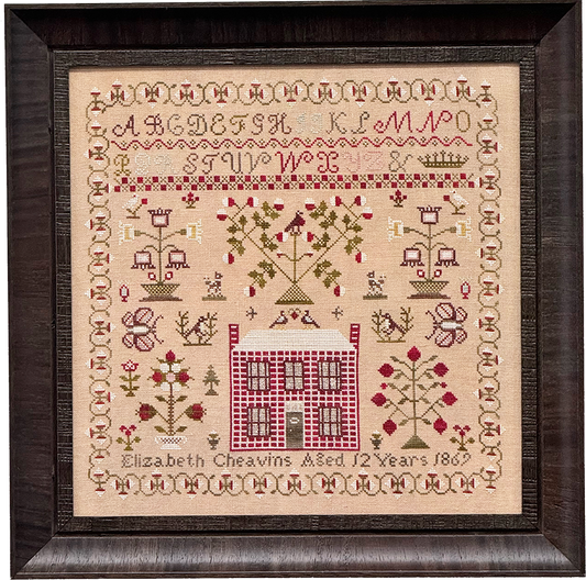 Elizabeth Cheavins 1869 Sampler and Pinwheel by Fox and Rabbit