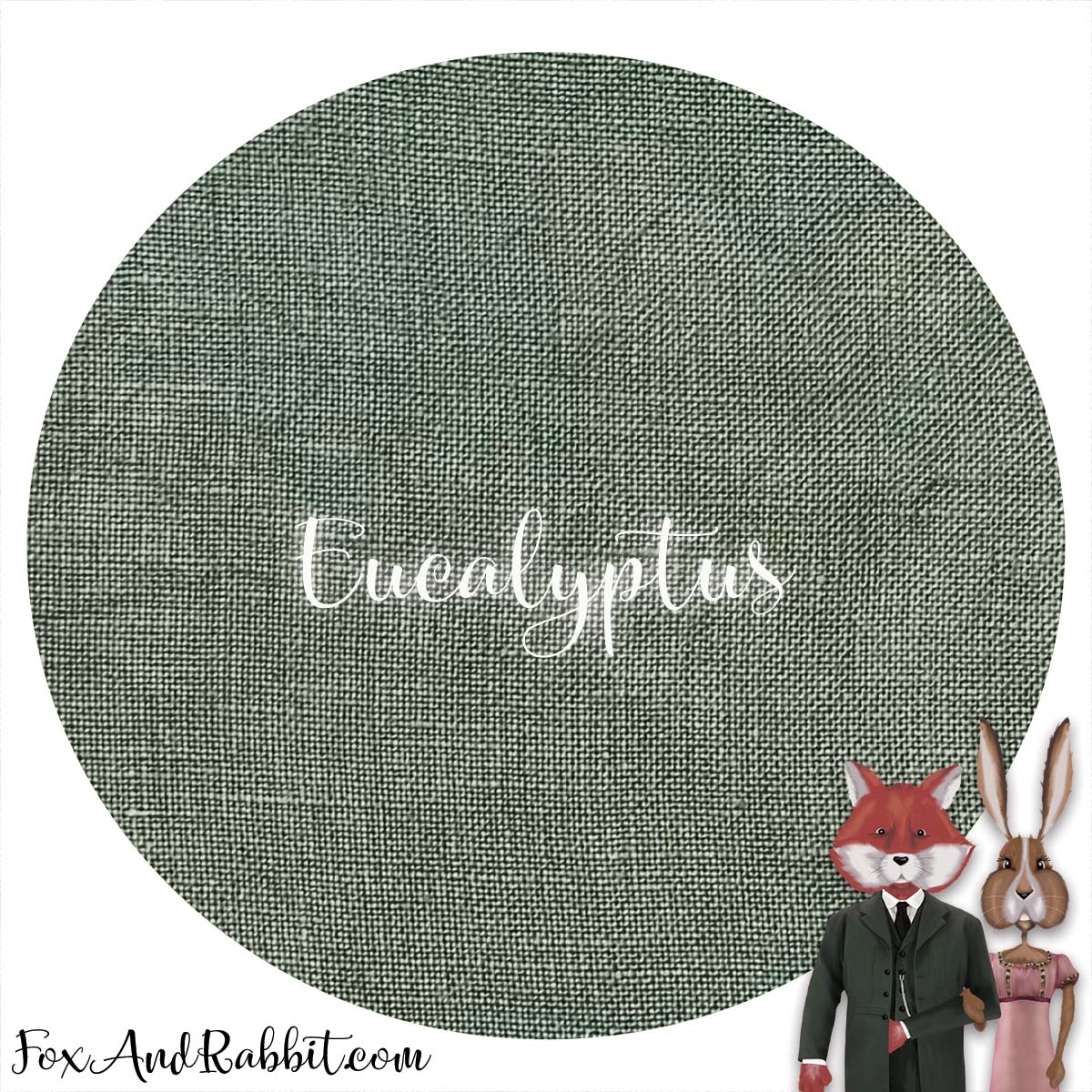 18 Count Aida - Stitcher's Quarter - "Eucalytpus" by Fox & Rabbit