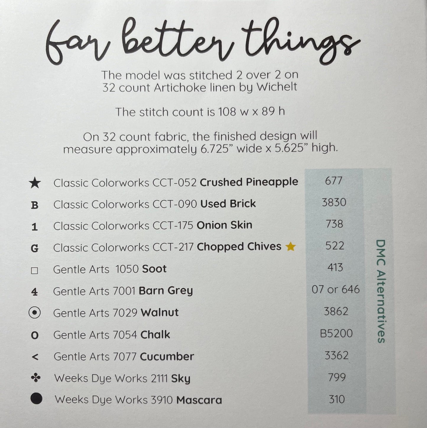 Far Better Things - Sweet Wing Studio