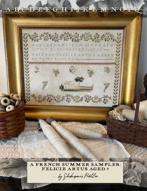 A French Summer Sampler: Felicie Artus Aged 7 by Shakespeare's Peddler