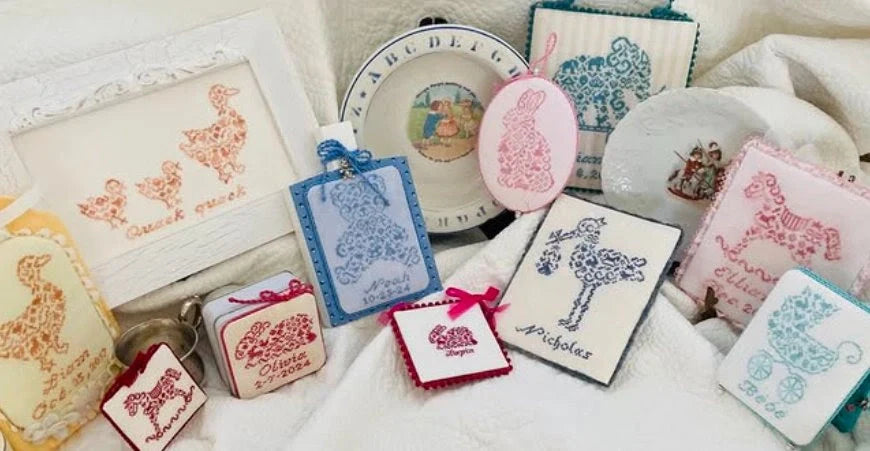 French Baby Samplers by JBW Designs