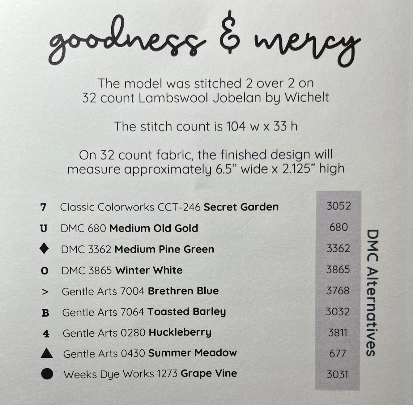 Goodness & Mercy - Sweet Wing Studio