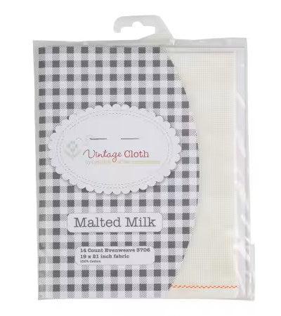 14 Count Aida - 19" x 21" - "Malted Milk" Vintage Cloth by Lori Holt