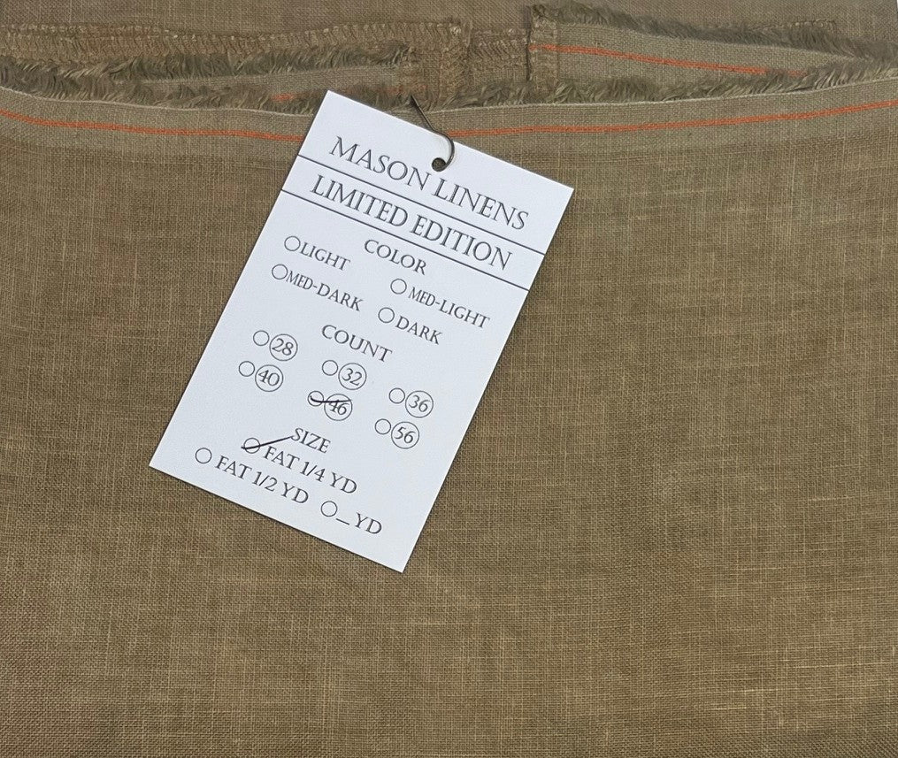 46 Count Linen - Stitcher's Quarter - "Limited Edition" #3 by Mason Linen