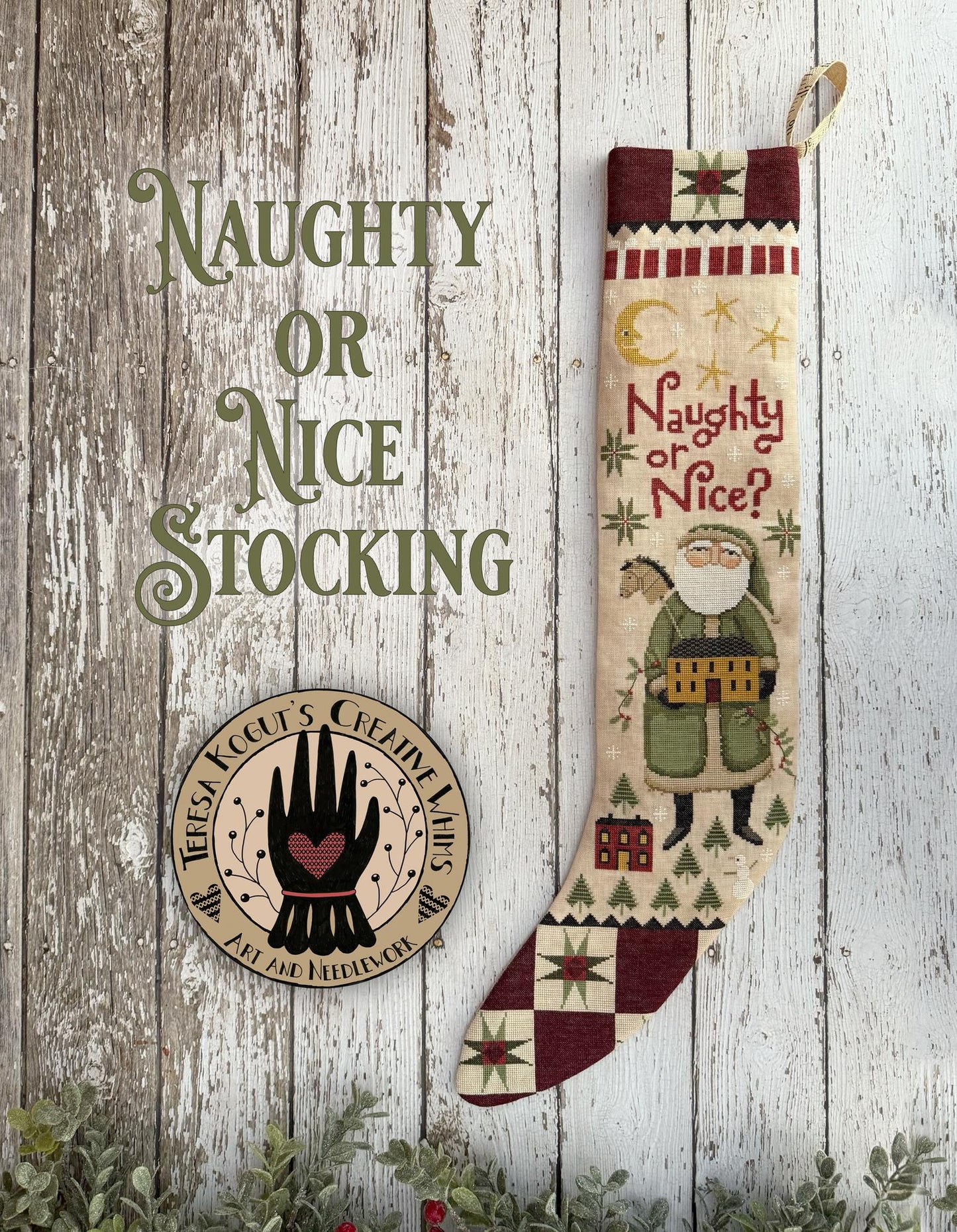 Naughty or Nice Stocking by Teresa Kogut
