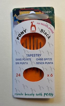 Pony Needles - Black, Size 24