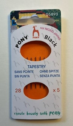 Pony Needles - Black, Size 28