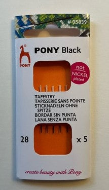 Pony Needles - White Eye, Size 28