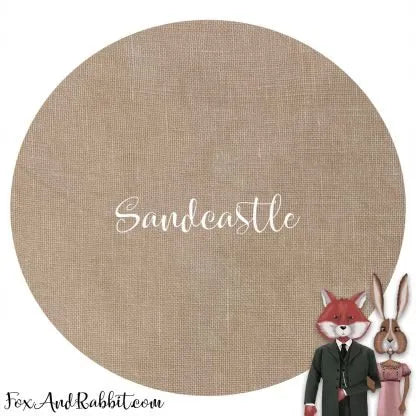 36 Count Linen - Stitcher's Quarter - "Sandcastle" by Fox and Rabbit
