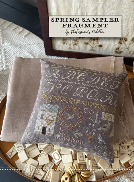 Spring Sampler Fragment by Shakespeare's Peddler