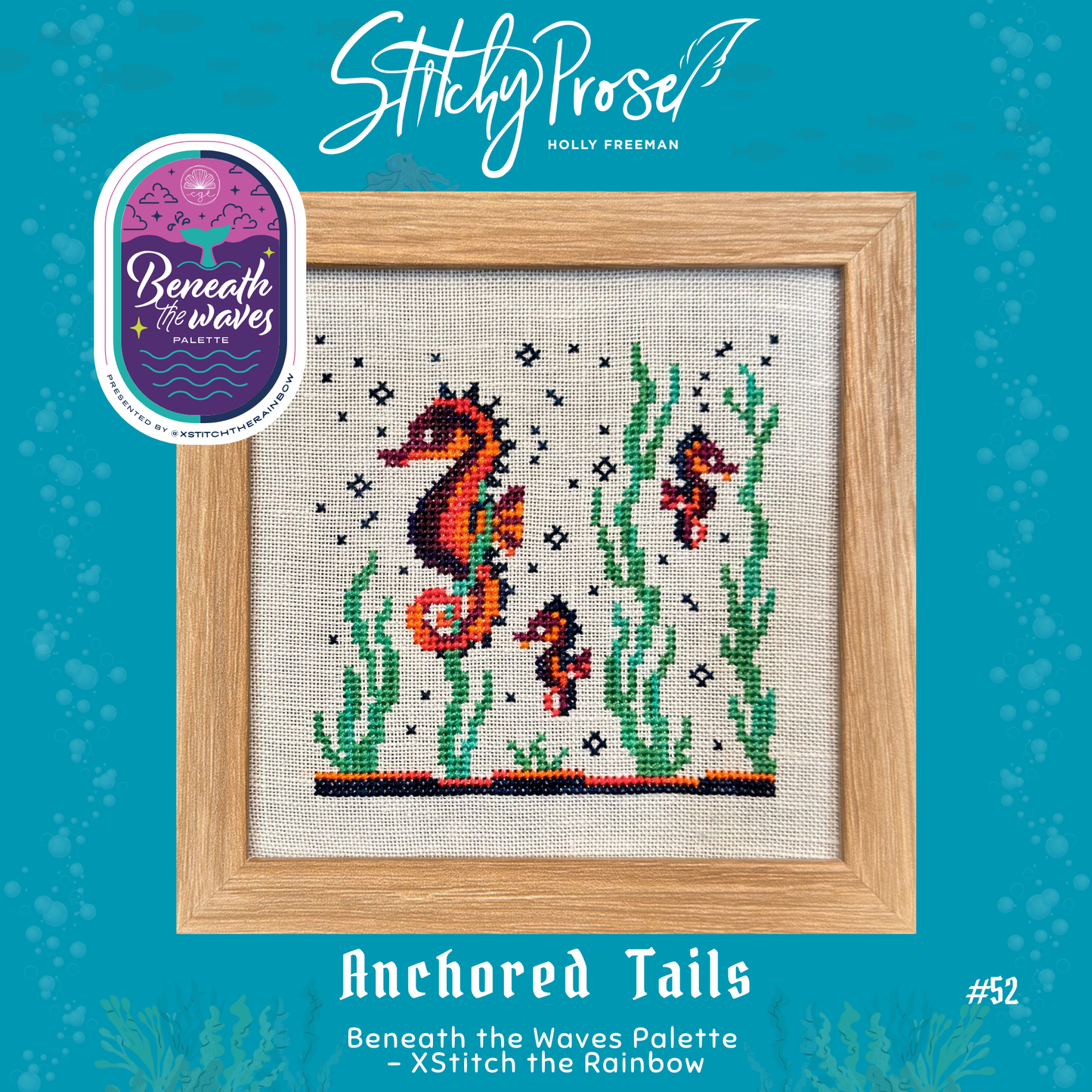 Anchored Tails - xStitch the Rainbow Pattern by Stichy Prose
