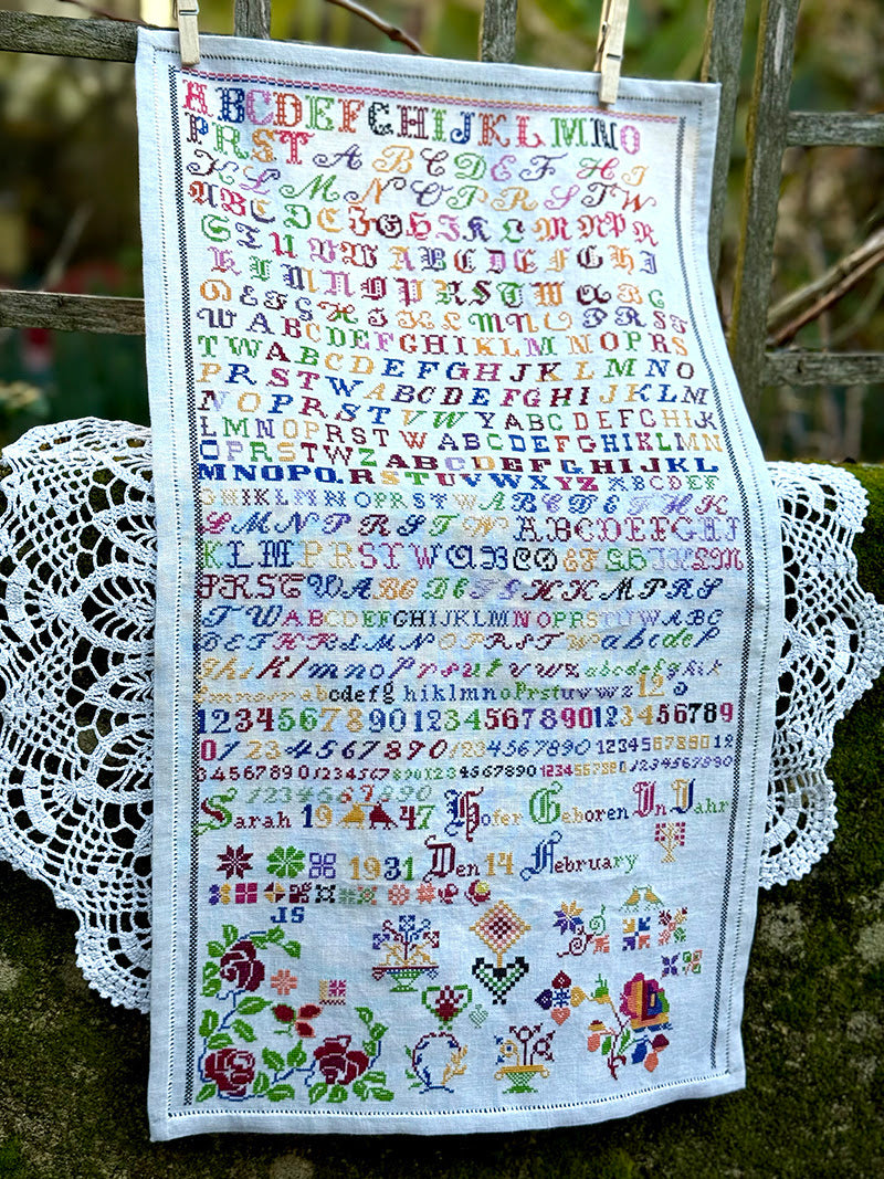 Sarah Hofer 1947 - A Hutterite Sampler Reproduction by Jan Hicks Creates