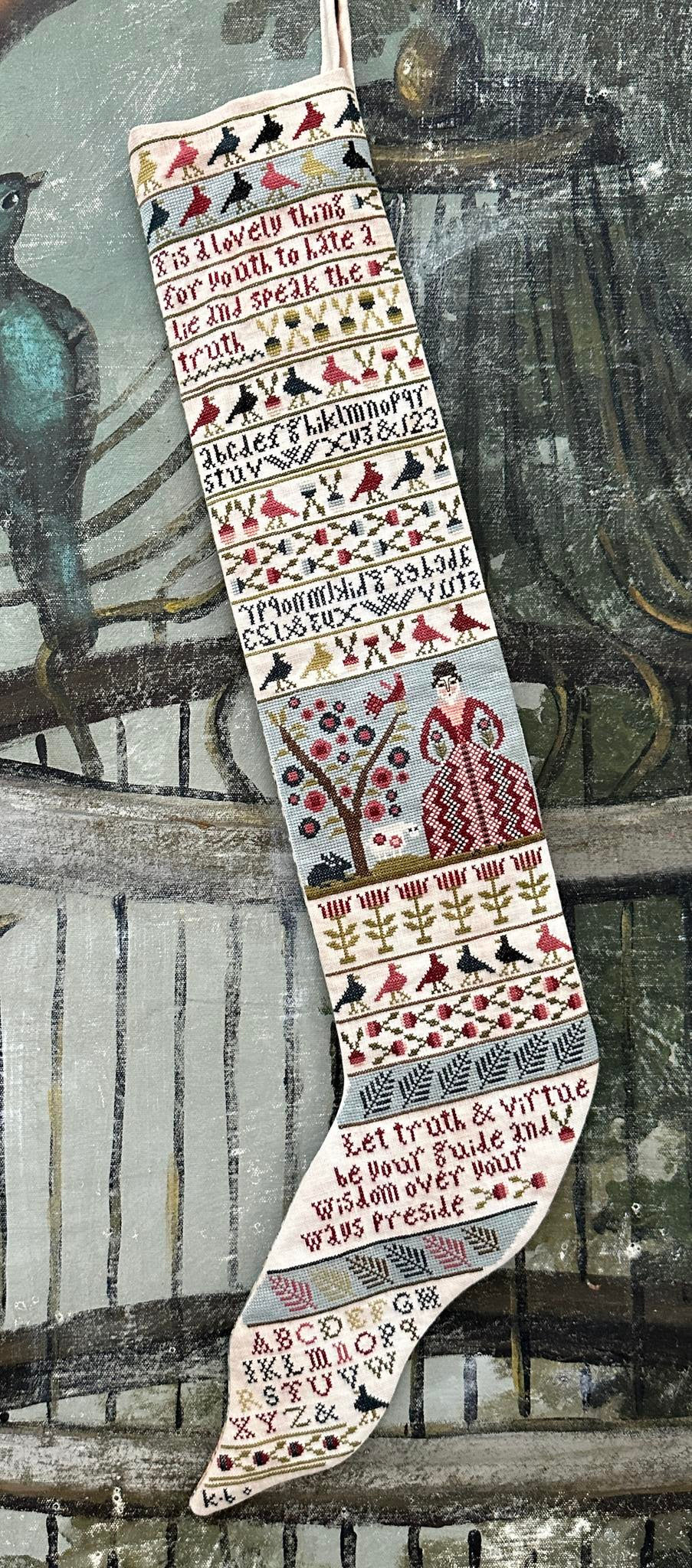 Truth & Virtue Stocking by Kathy Barrick