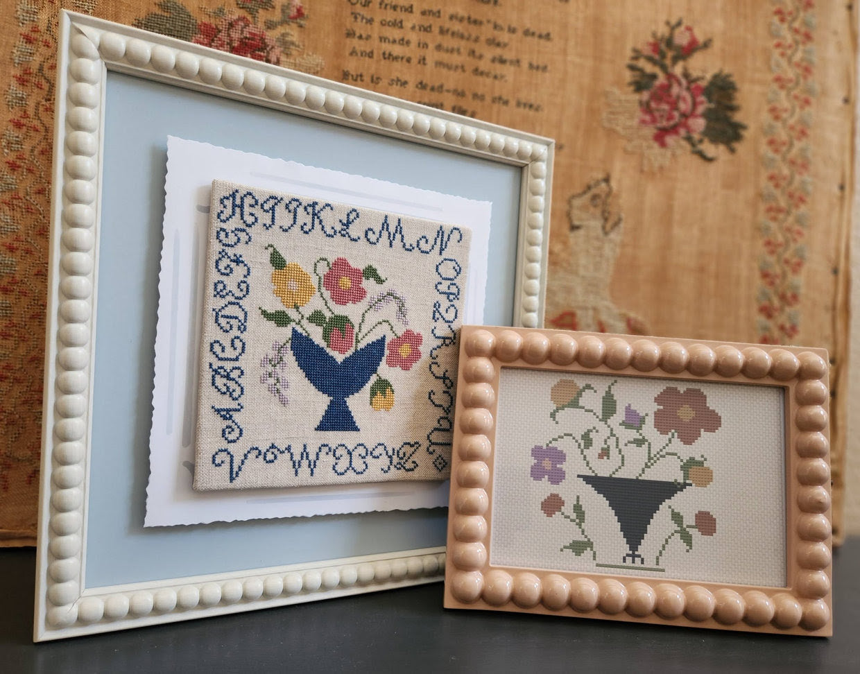 Frolicking Flowers by 1884 Stitchery