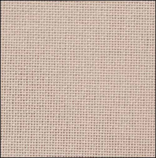 28 Count Lugana - Stitcher's Quarter - "Mushroom (Lt. Mocha)" by Zweigart