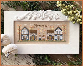 November Mini Village by Country Cottage Needleworks