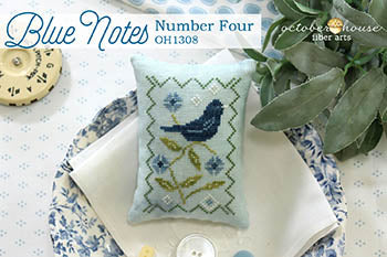 Blue Notes #4 by October House Fiber Arts