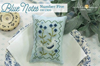 Blue Notes #5 by October House Fiber Arts