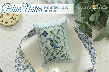 Blue Notes #6 by October House Fiber Arts
