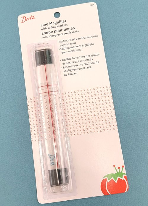 Dritz Line Magnifier with Sliding Markers