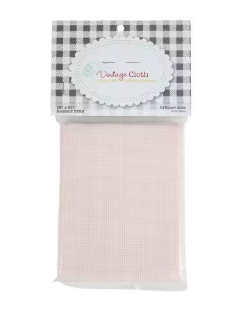 14 Count Aida - 19" x 21" - "Barely Pink" Vintage Cloth by Lori Holt