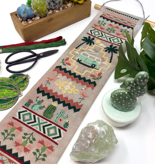 Cactus & Caravan Bell Pull by Tiny Modernist