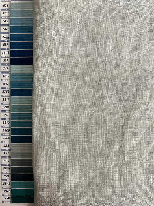 32 Count Linen - Stitcher's Quarter - "Colonial Blue" by Dames of the Needle