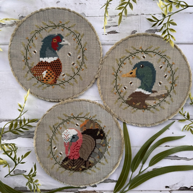 Colorful Birds Trio by Puntini Puntini