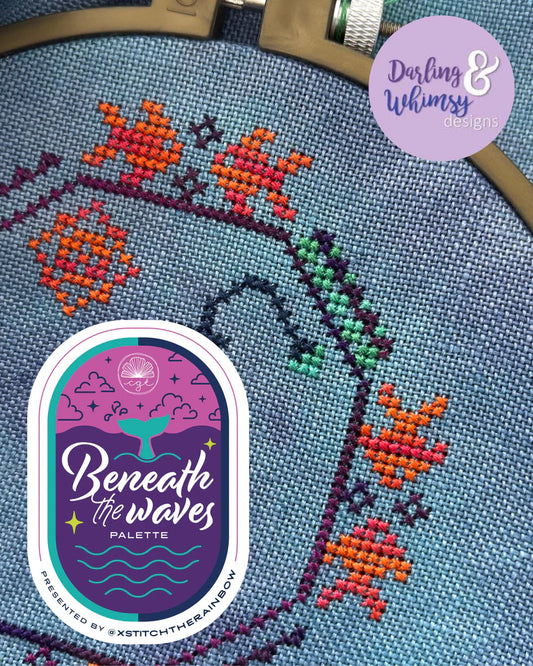 Quirky Quaker Anglerfish - xStitch the Rainbow Pattern by Darling & Whimsy Designs