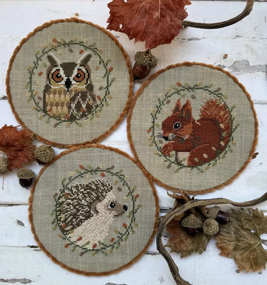 PREORDER - Fall Animals Trio by Puntini Puntini