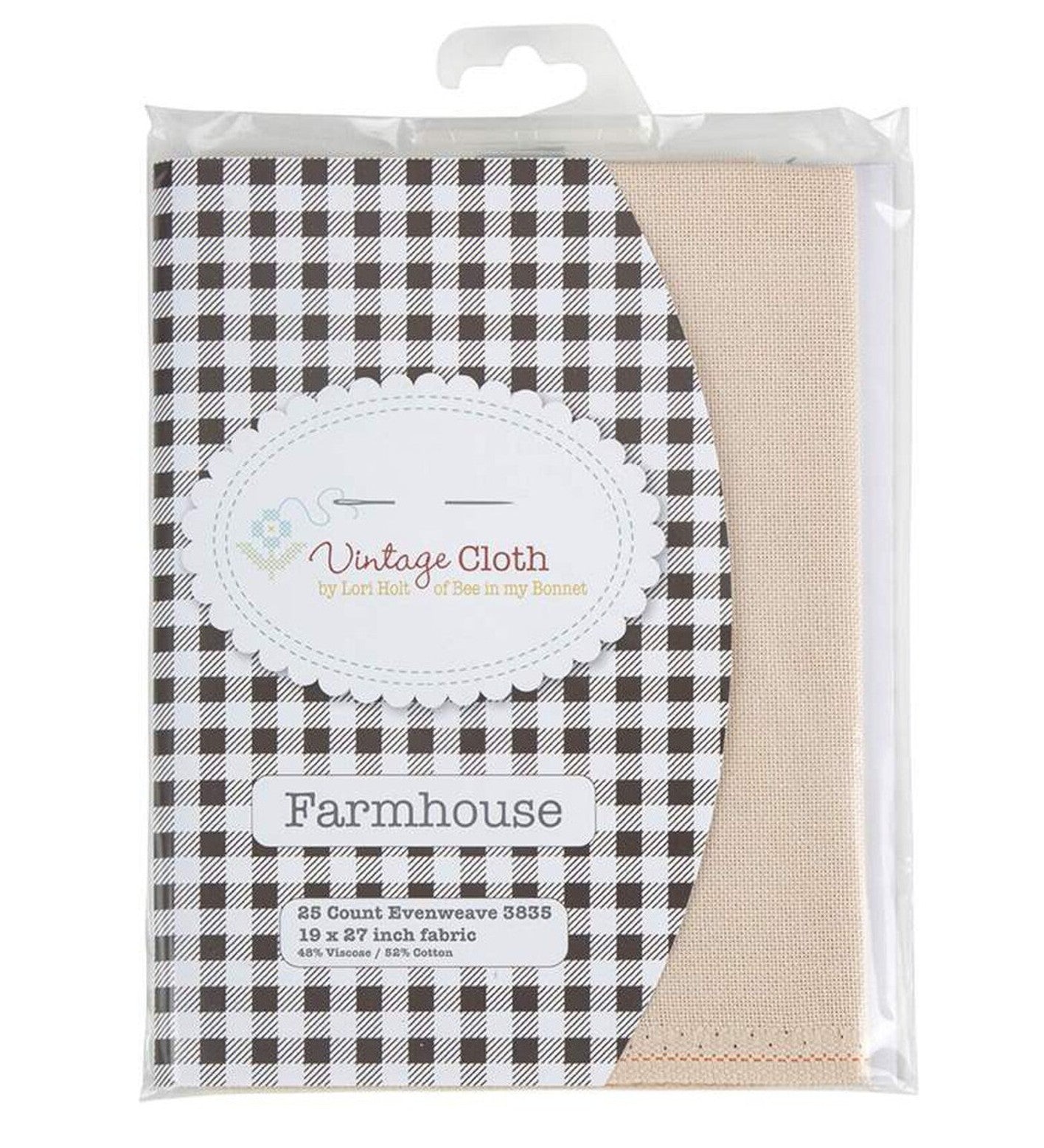 25 Count Evenweave - 19" x 27" - "Farmhouse" Vintage Cloth by Lori Holt