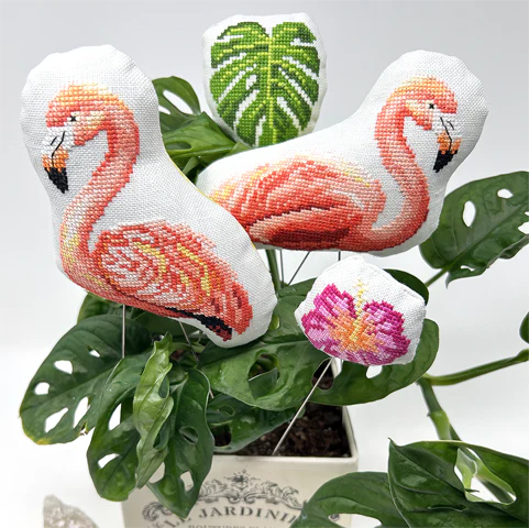 Flamingo Flamboyance by Tiny Modernist