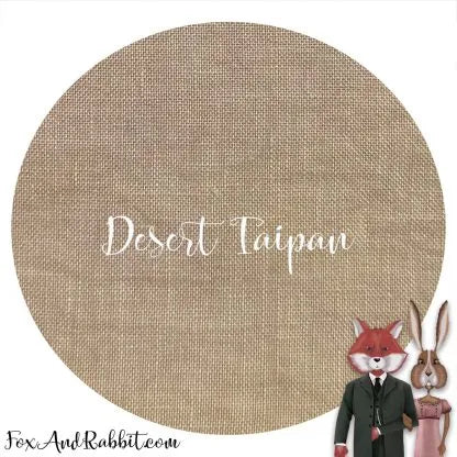 36 Count Linen - Stitcher's Half - "Desert Taipan" by Fox and Rabbit