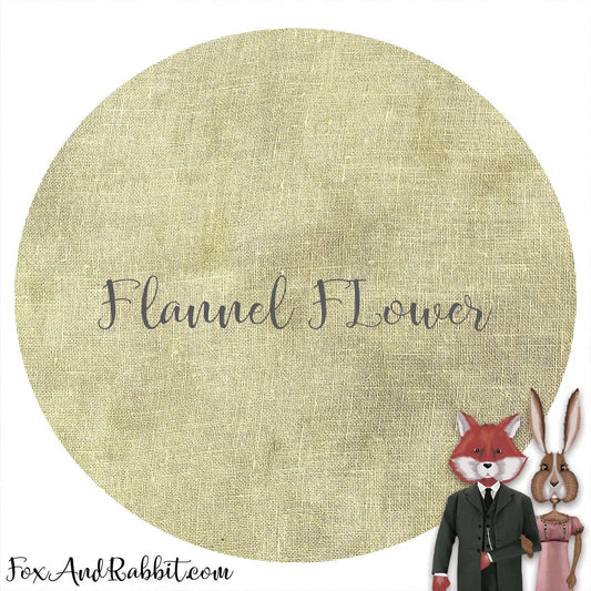 32 Count Linen - Stitcher's Quarter - "Flannel Flower" by Fox & Rabbit