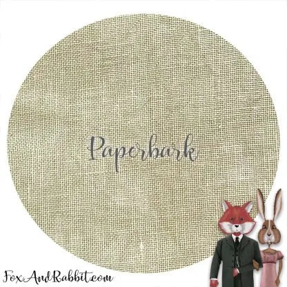 32 Count Linen - Stitcher's Half - "Paperbark" by Fox & Rabbit