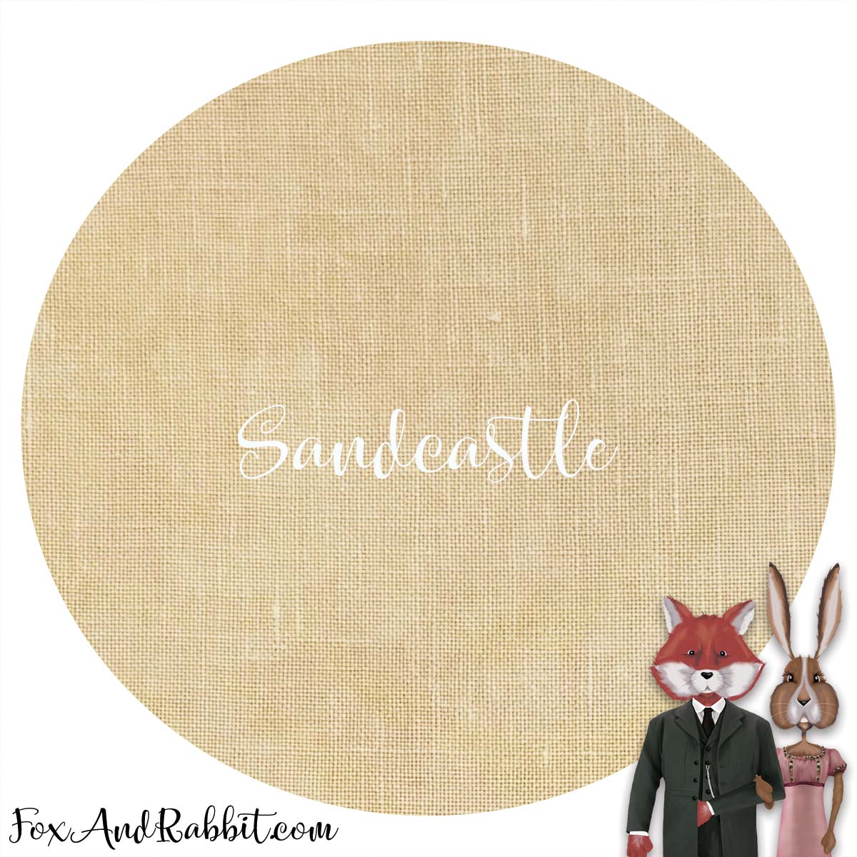 36 Count Linen - Stitcher's Quarter - "Sandcastle" by Fox and Rabbit