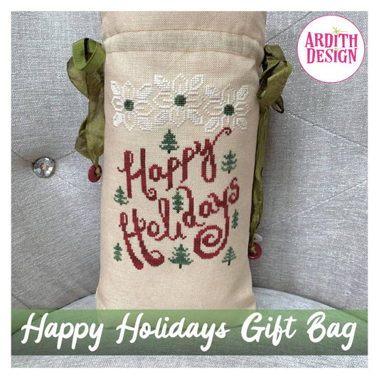 Happy Holidays Gift Bag by Ardith Design