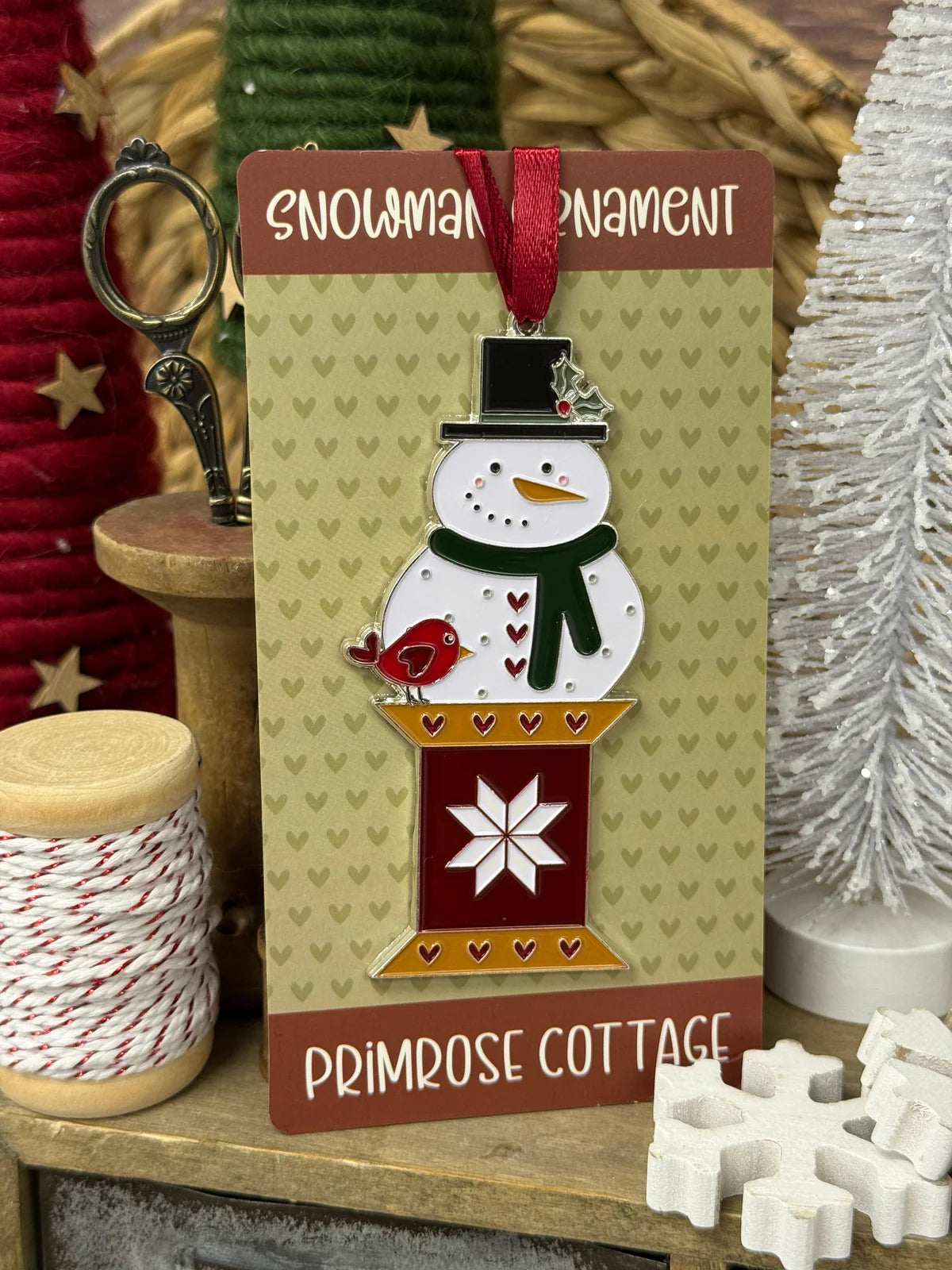 Snowman Ornament by Primrose Cottage