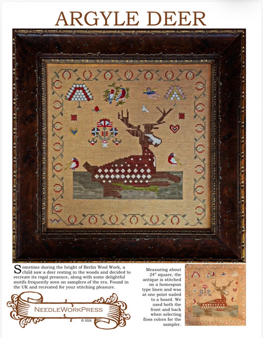 Argyle Deer by NeedleWorkPress