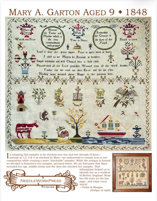 Mary Garton Aged 9, 1848 by NeedleWorkPress