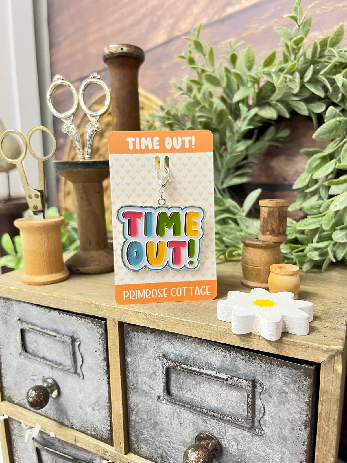 Time Out Zipper Pull Charm by Primrose Cottage