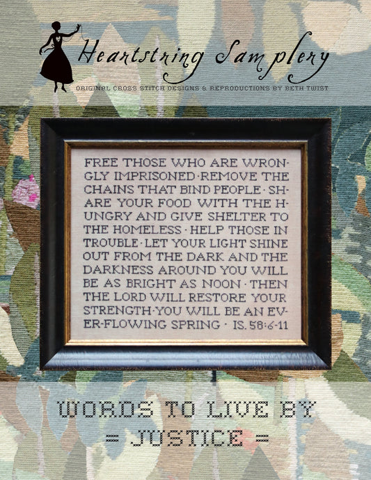 PREORDER - Words to Live By: Justice by Heartstring Samplery