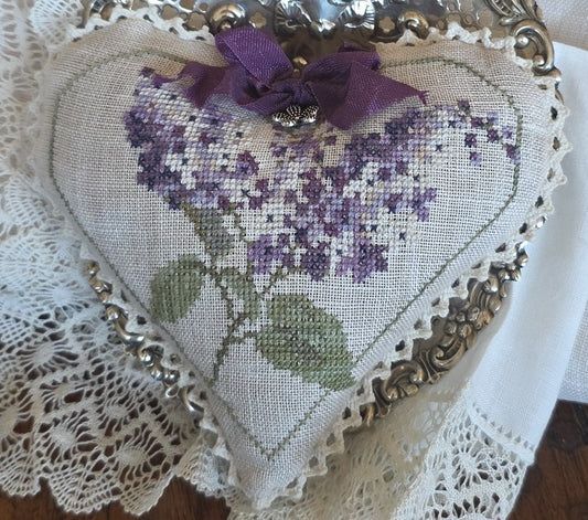 Lilac Heart Kit by Samplers Not Forgotten