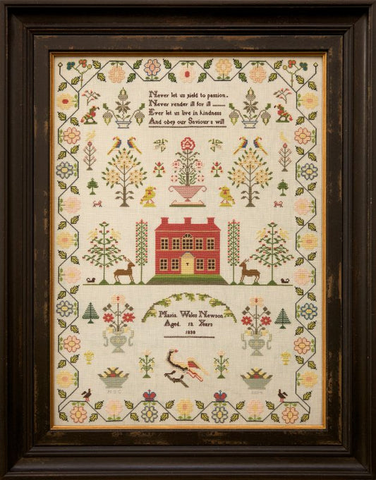 Maria Wales Newson 1838 by Hands Across the Seas Samplers