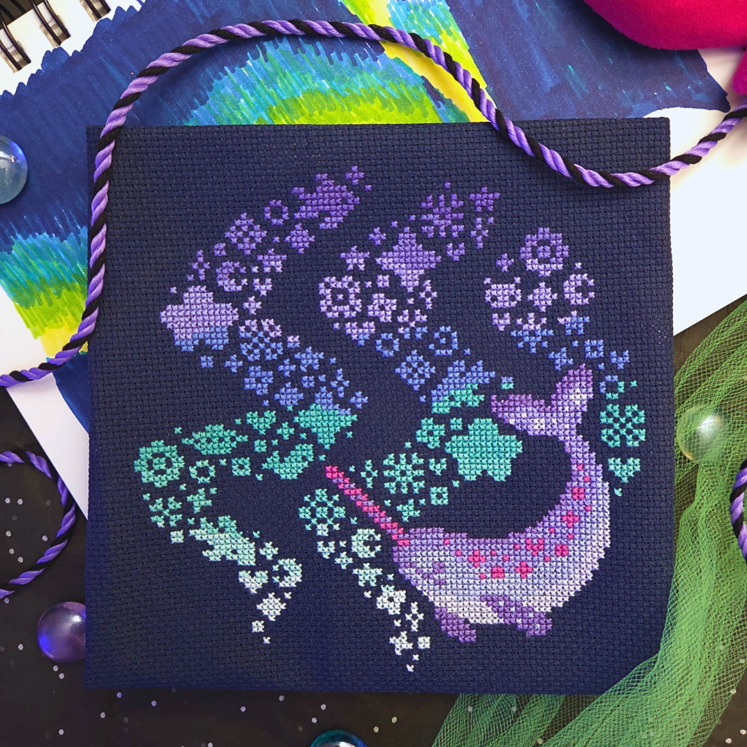 Candypop Narwhal by BAD Stitch - PREORDER