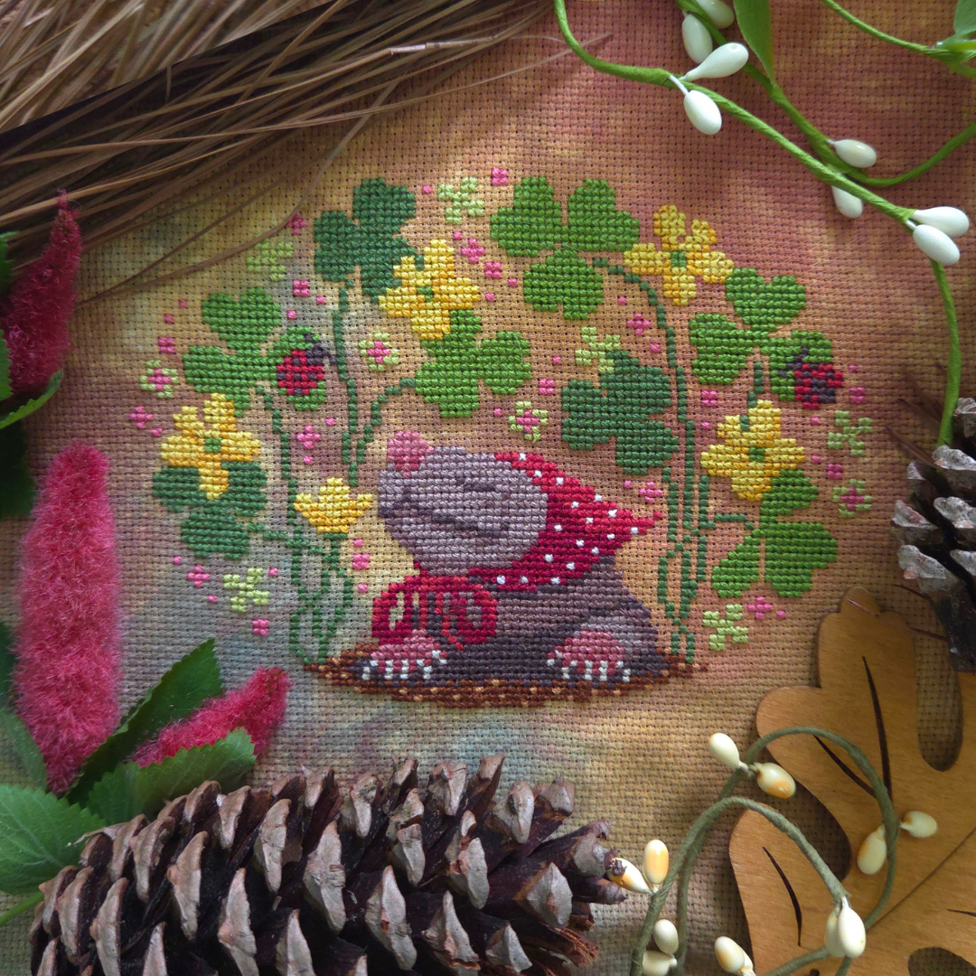 Shrew in the Wood Sorrel by BAD Stitch - PREORDER
