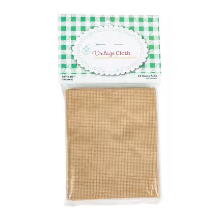 14 Count Aida - 19" x 21" - "Oatmeal" Vintage Cloth by Lori Holt